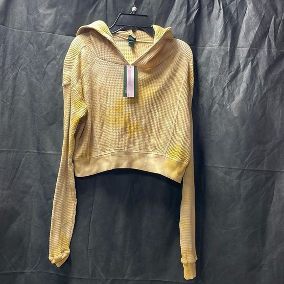Wild fable waffle crew neck hoodie crop shirt